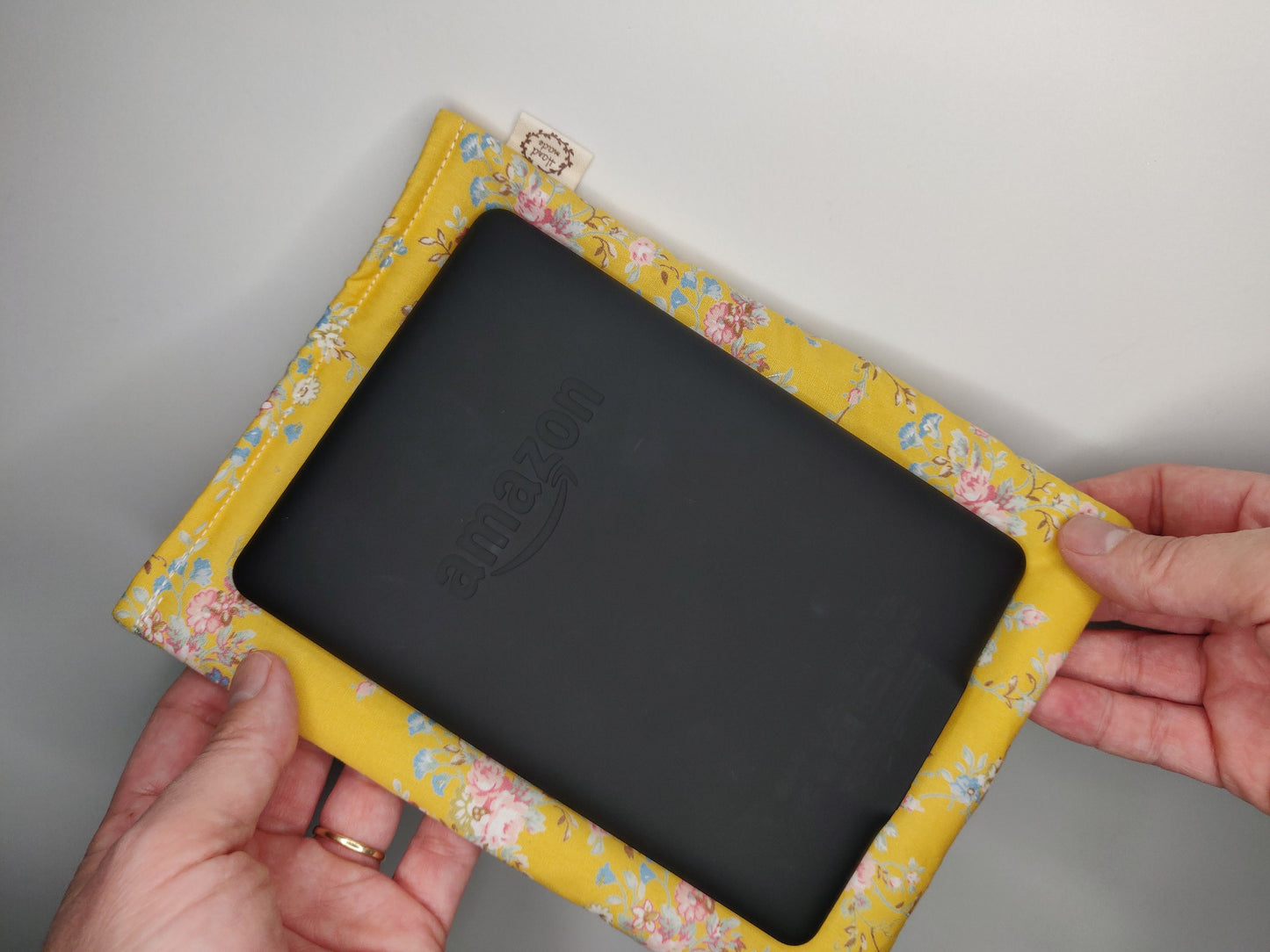 Floral Kindle Paperwhite Sleeve: Yellow Ditsy Print, Snug Reader Cover