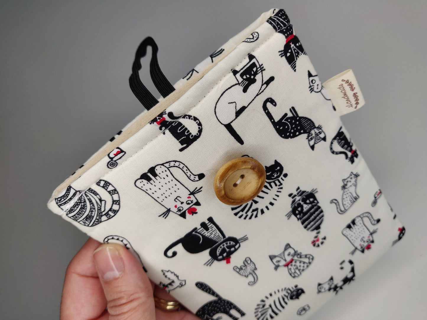 Cat Passport Holder: Handmade Cotton Travel Pouch