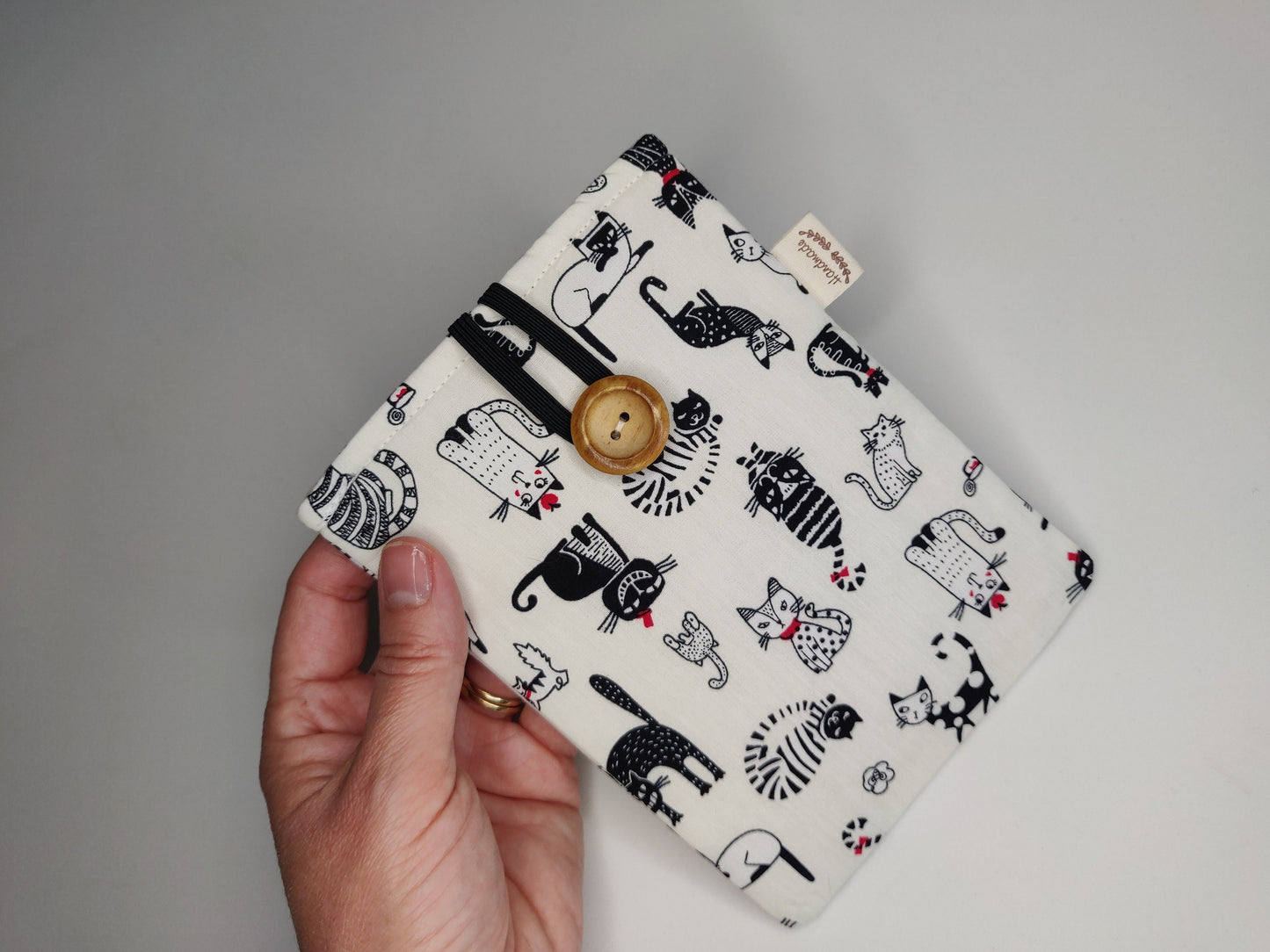 Cat Passport Holder: Handmade Cotton Travel Pouch