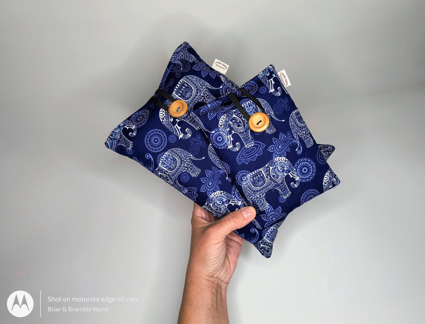 Elephant Mandala Book Sleeve & Passport Holder Set: Padded Travel Bundle