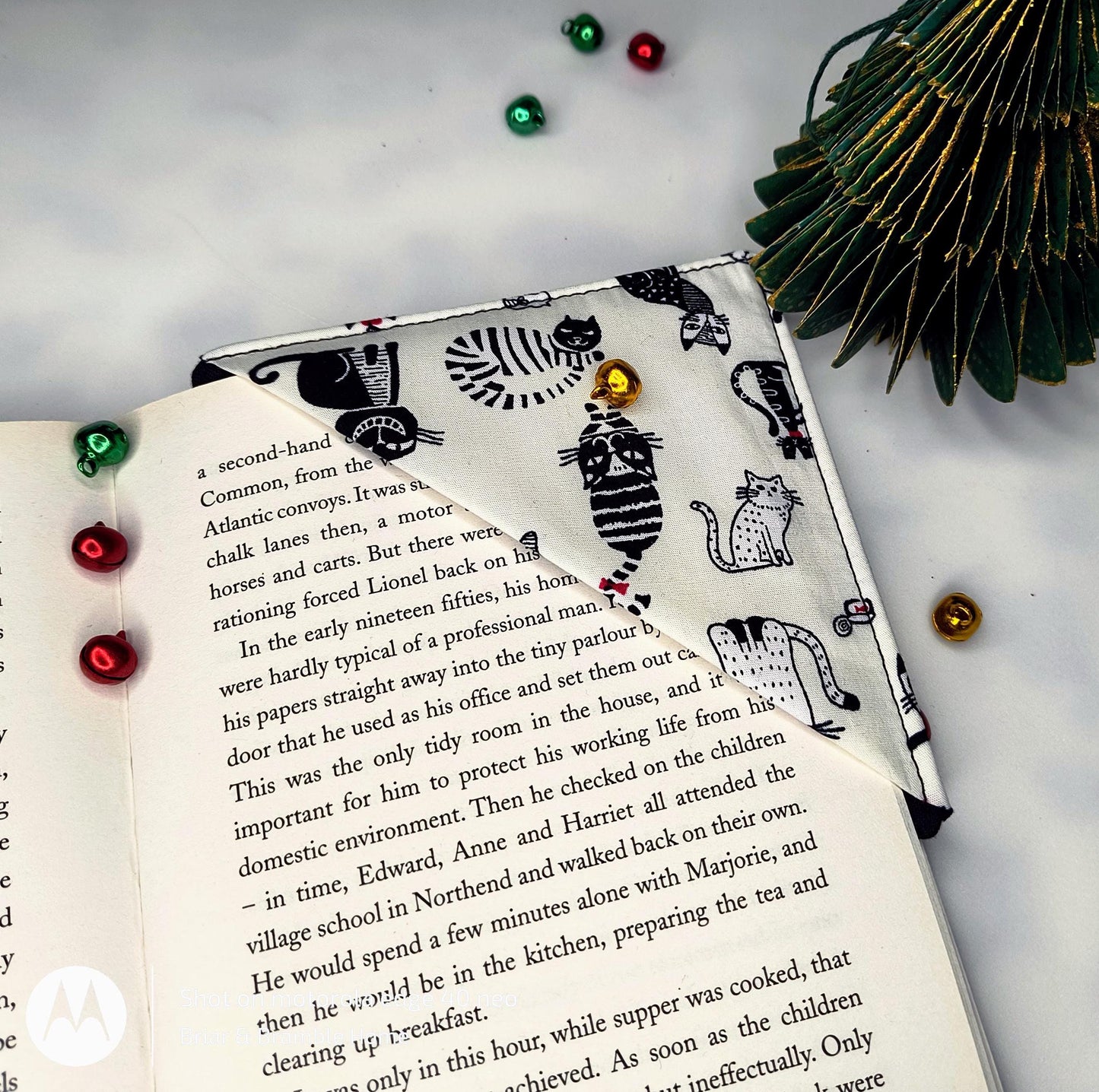 Cat Print Bookmark: Book Lover Gift