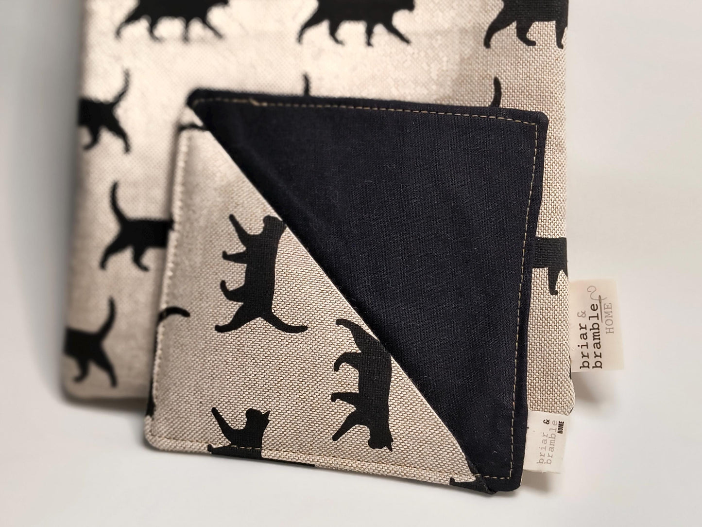 Black Cat Silhouette Corner Bookmark: Book Lover Gift