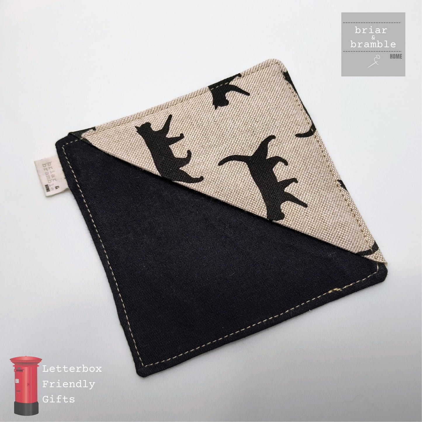 Black Cat Silhouette Corner Bookmark: Book Lover Gift