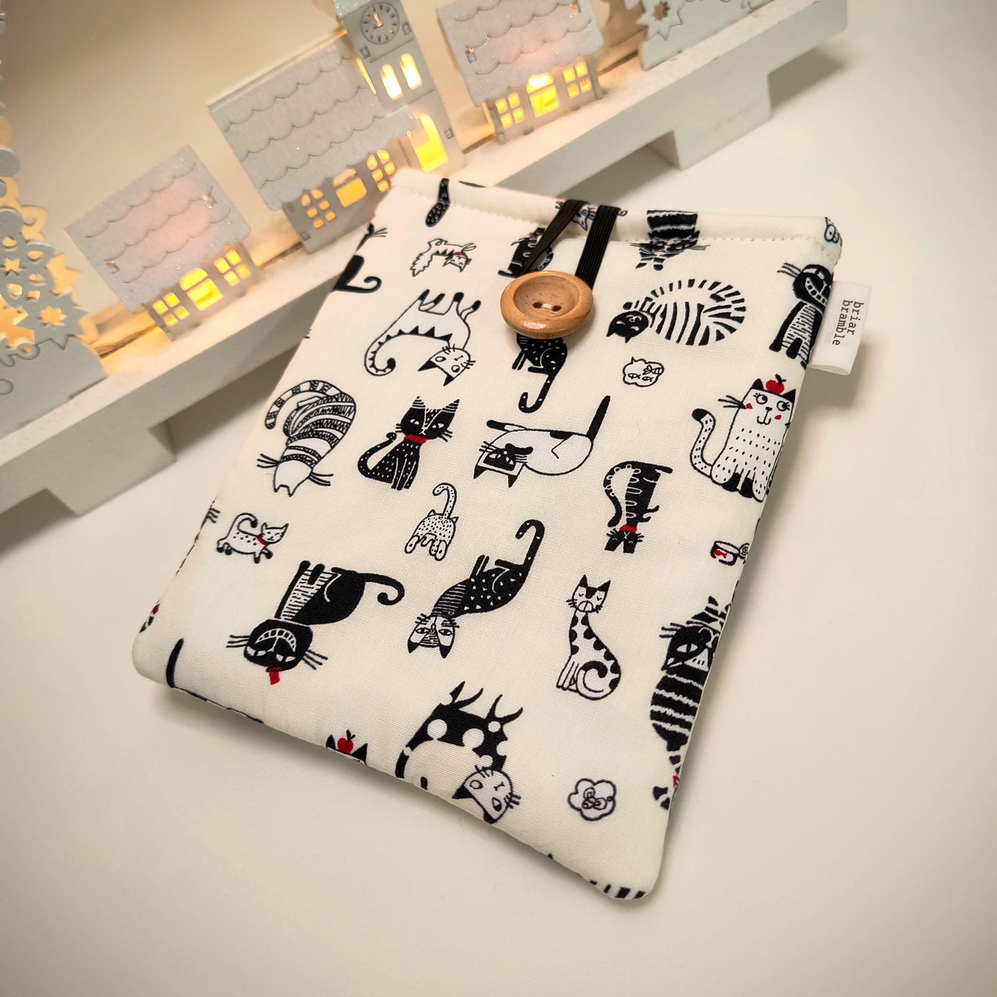 Cat Passport Holder: Handmade Cotton Travel Pouch