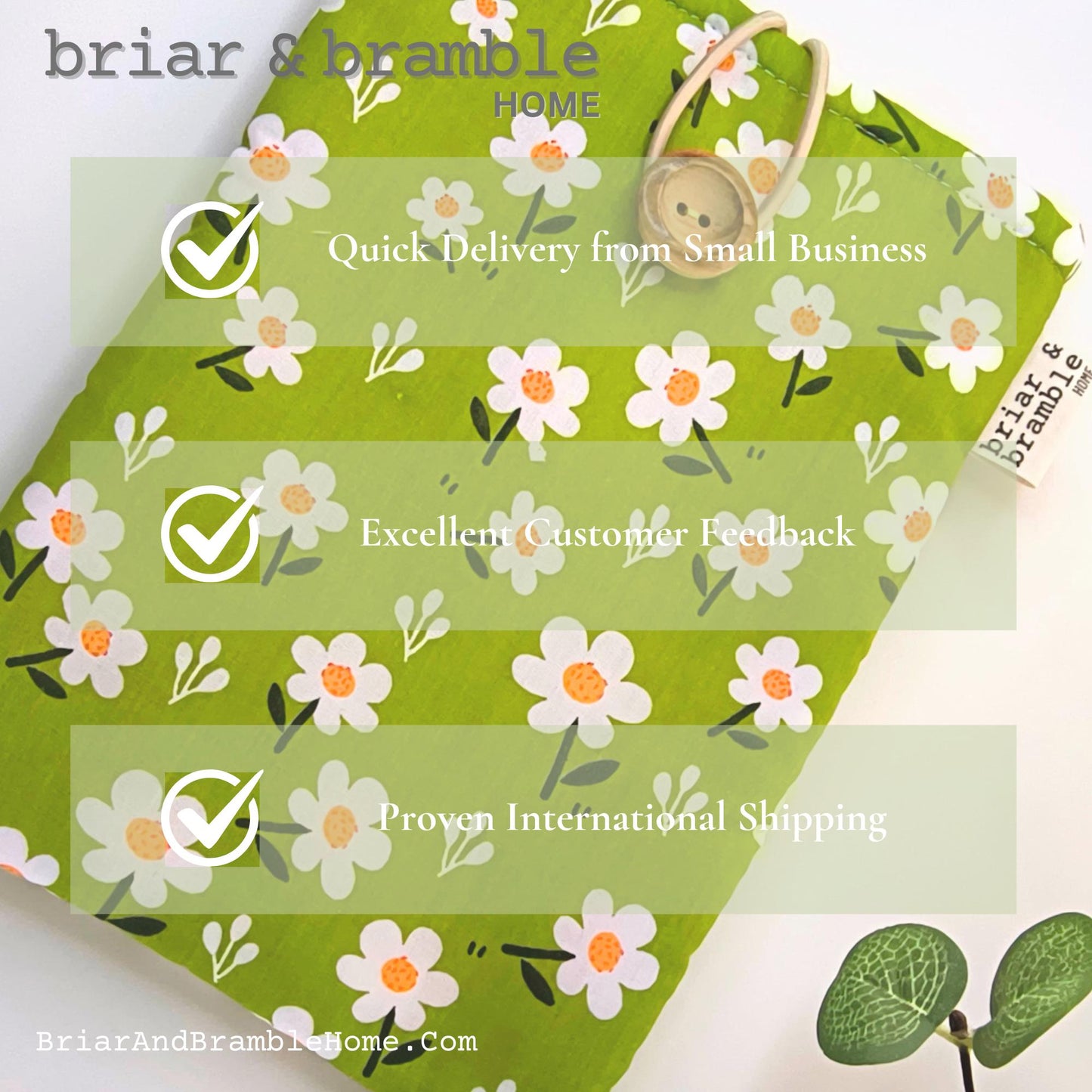 Daisy Print Kindle Paperwhite Sleeve: Bookish Reader Gift