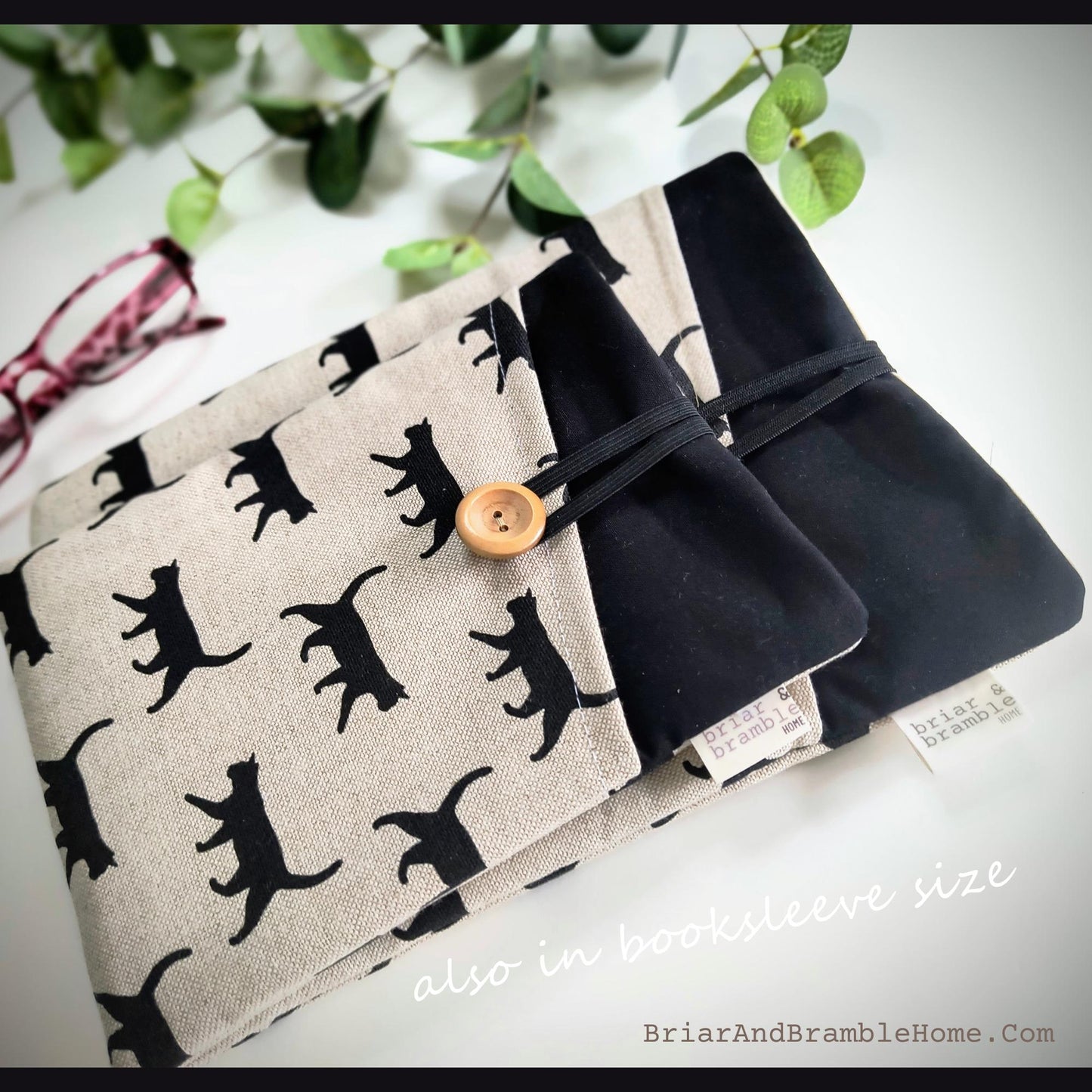 Cat Print Kindle Cover: Padded Cotton eReader Sleeve