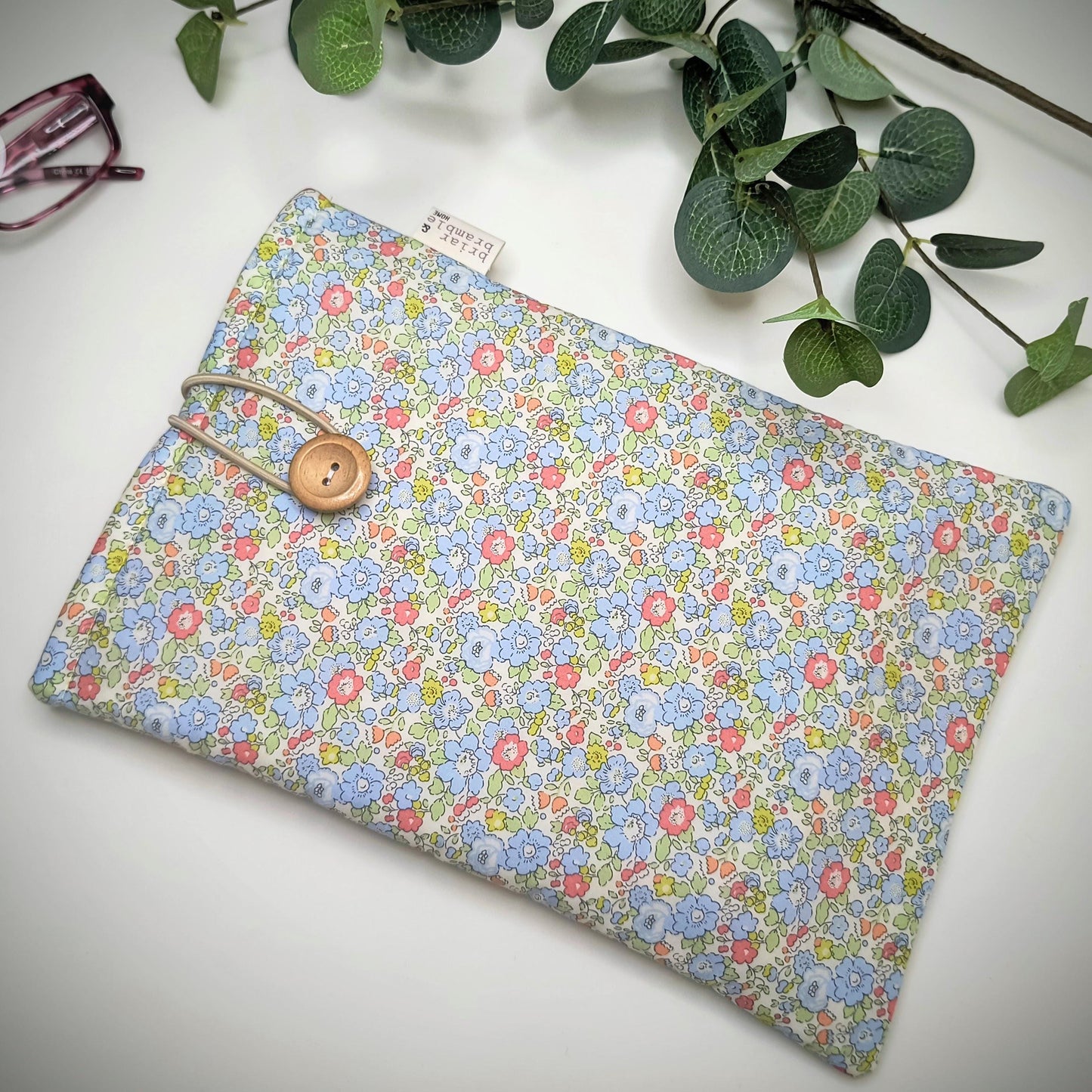 Liberty London Book Sleeve: Floral Cotton Padded Book Cover