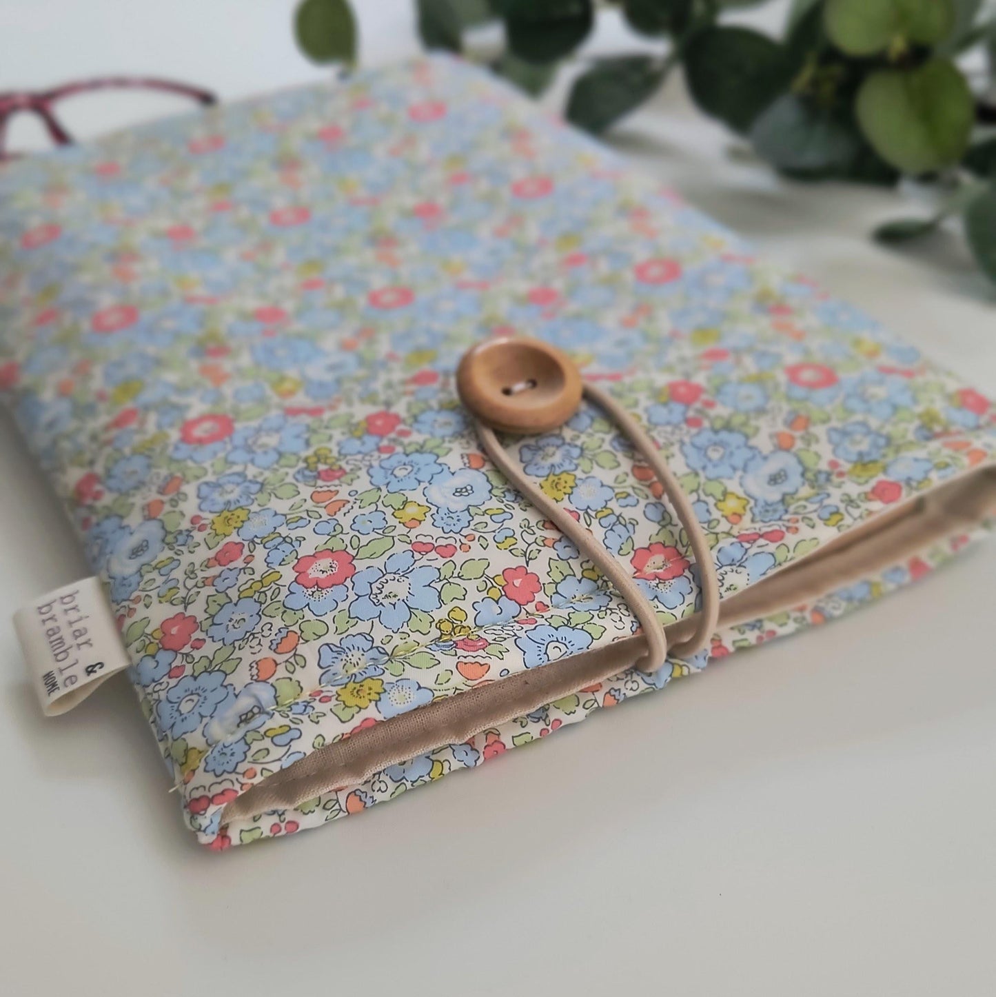 Liberty London Book Sleeve: Floral Cotton Padded Book Cover