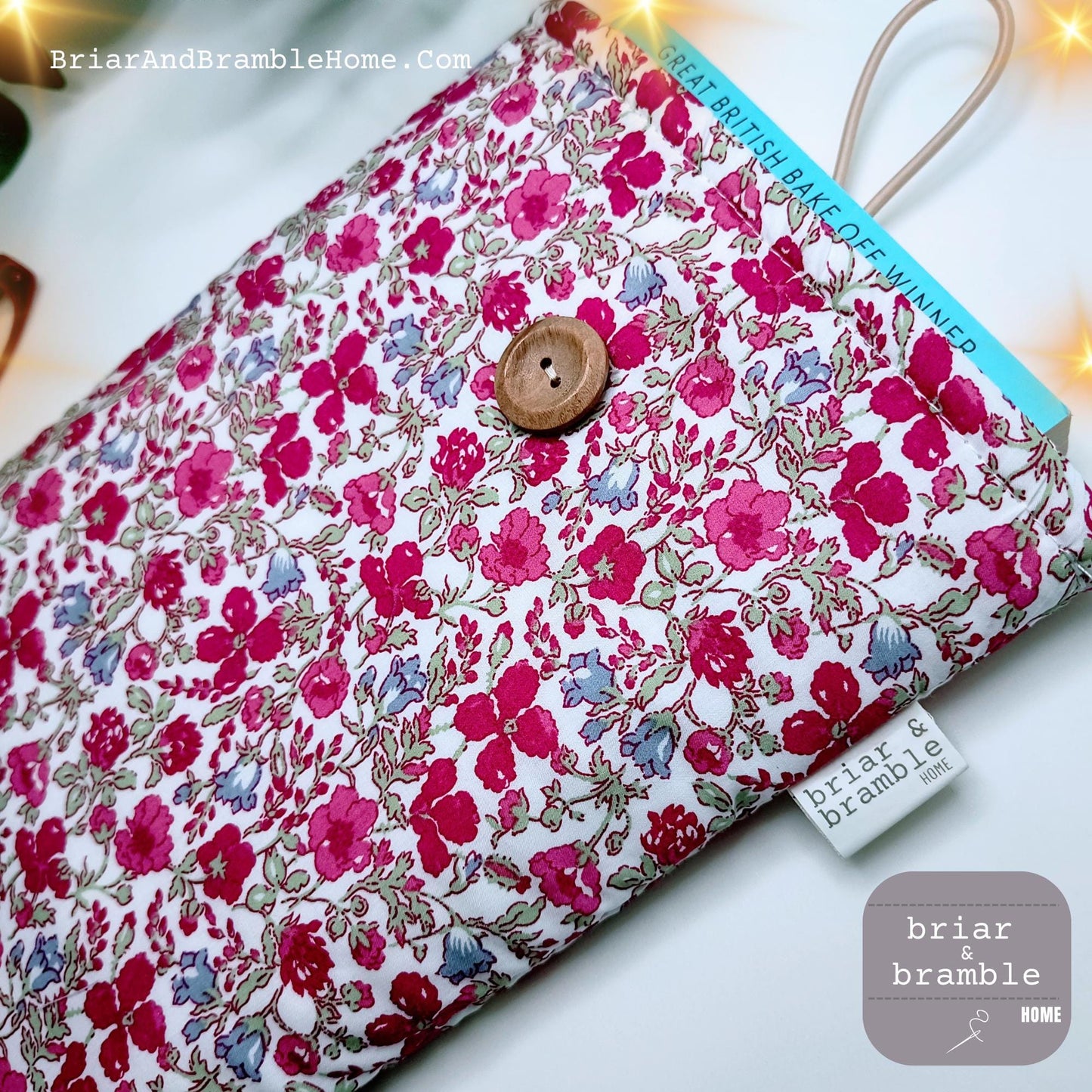 Liberty of London Book Sleeve: Pink Floral Print Reading Cover