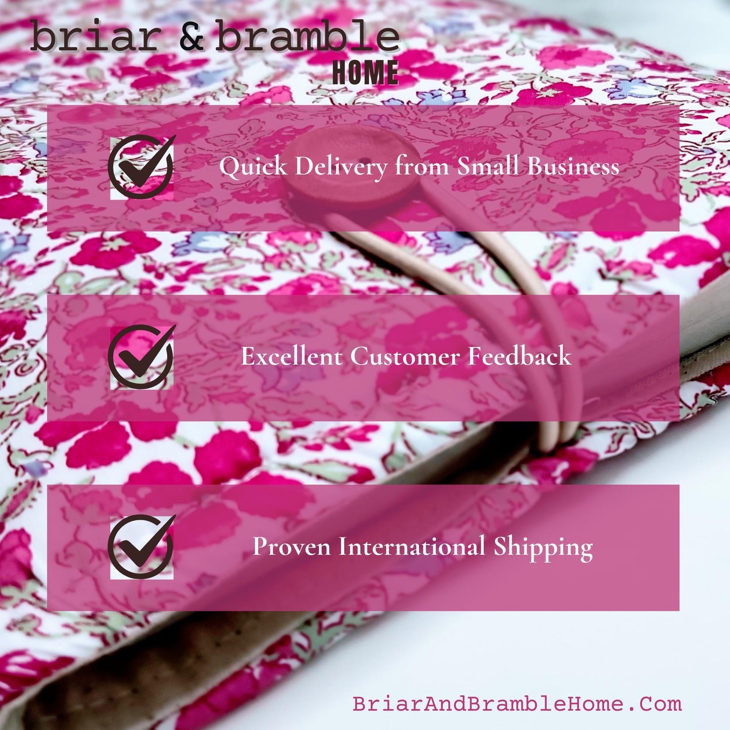 Liberty of London Book Sleeve: Pink Floral Print Reading Cover