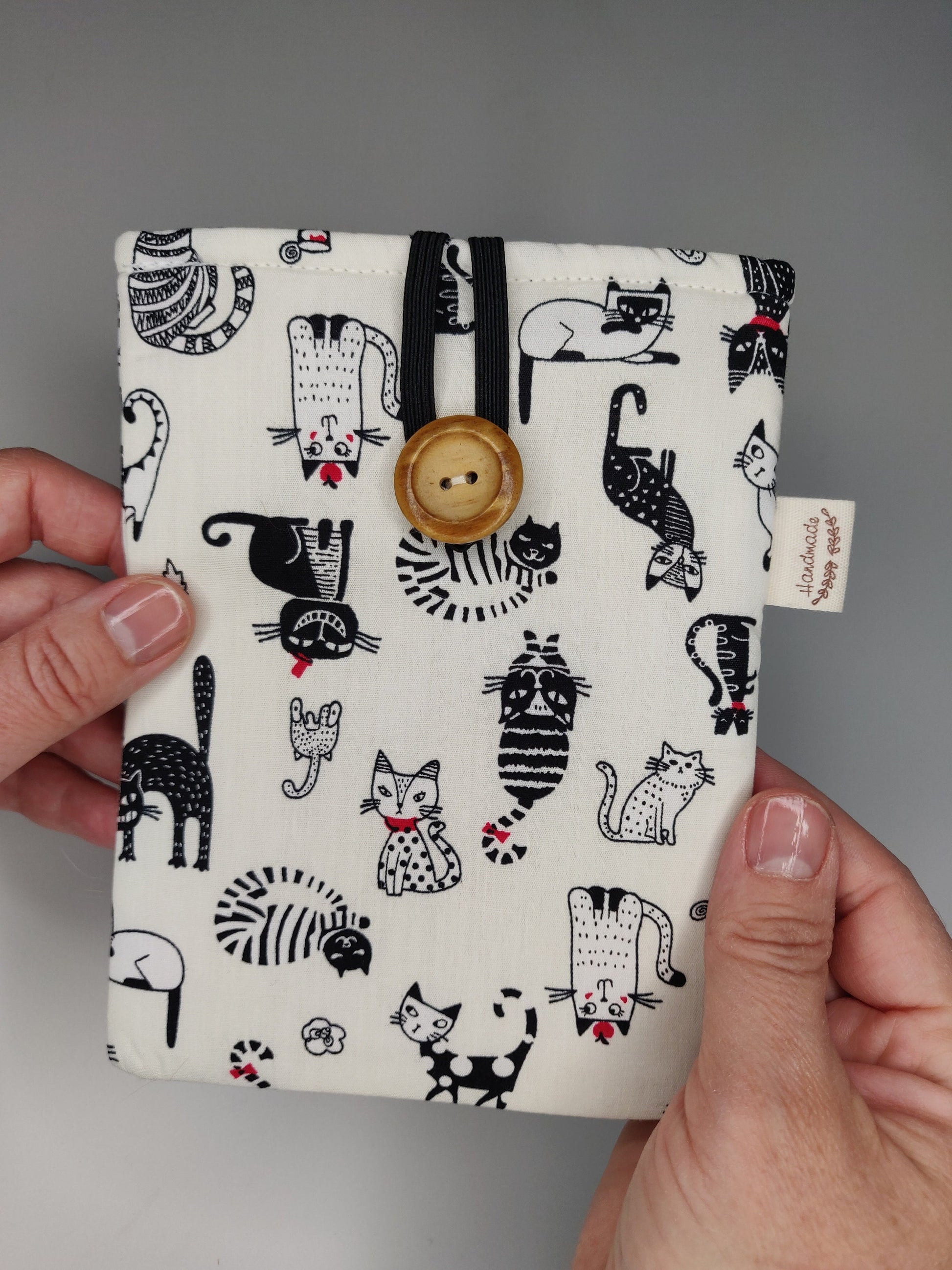 Cat Passport Holder: Handmade Cotton Travel Pouch
