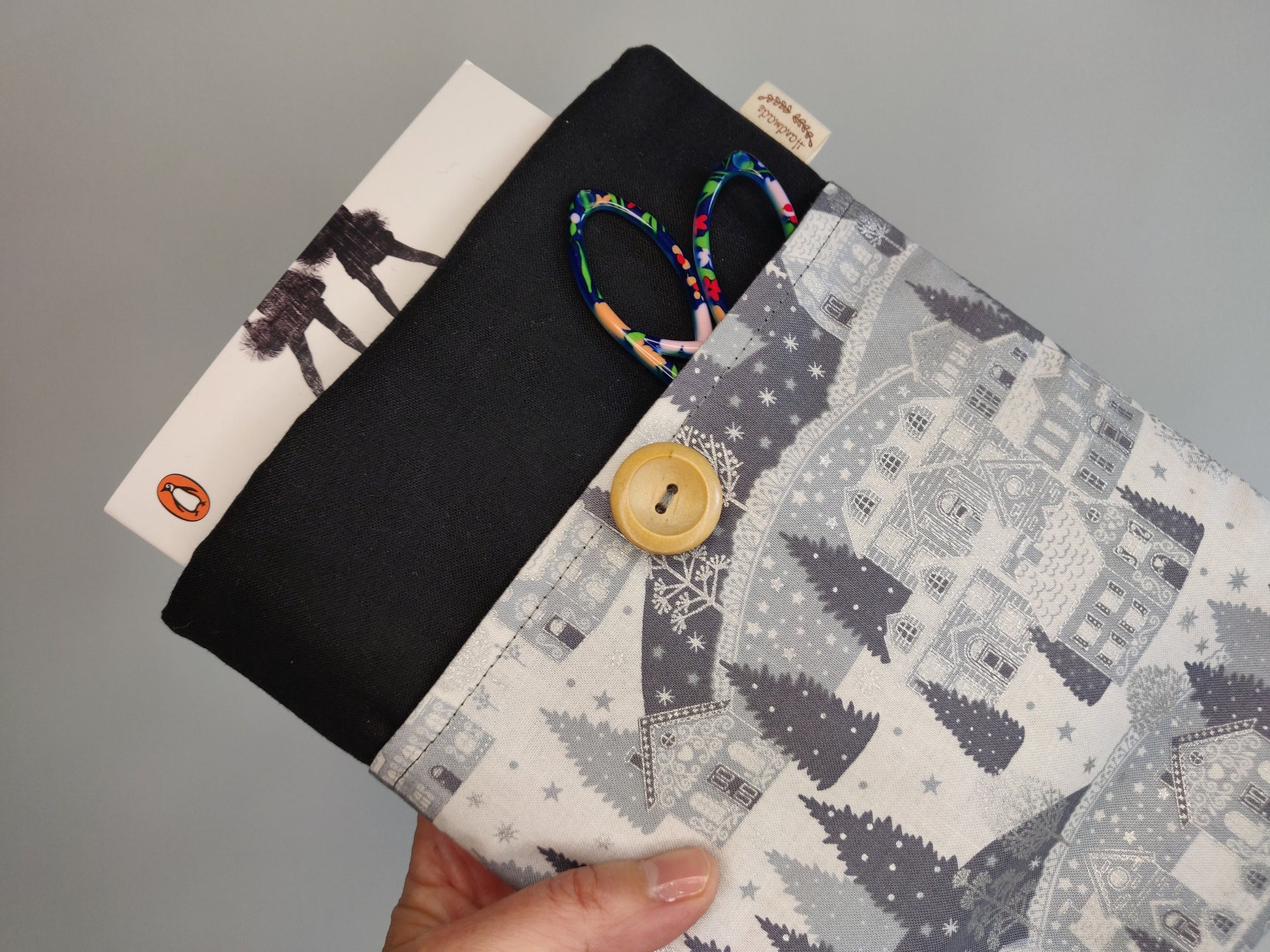 Scandi Christmas Book Sleeve: Padded Winter Village eReader Case