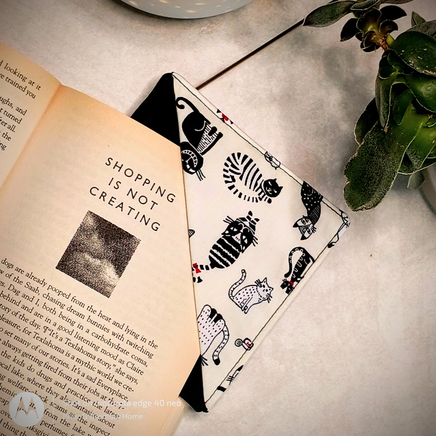 Cat Print Bookmark: Book Lover Gift