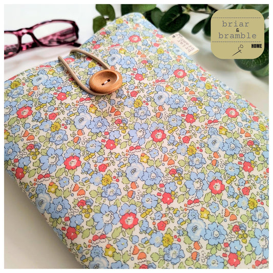 Liberty London Book Sleeve: Floral Cotton Padded Book Cover