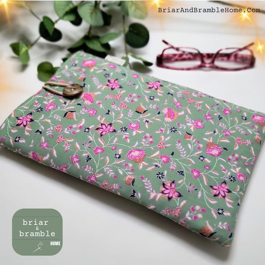Floral Cotton Book Sleeve: Bookish Travel Companion