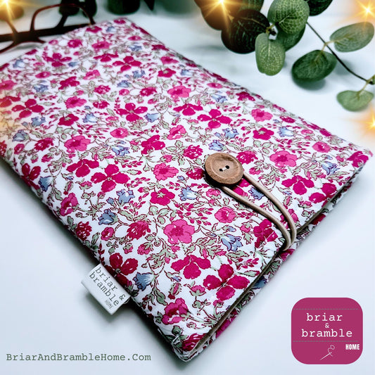 Liberty of London Book Sleeve: Pink Floral Print Reading Cover