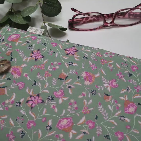 Floral Cotton Book Sleeve: Bookish Travel Companion