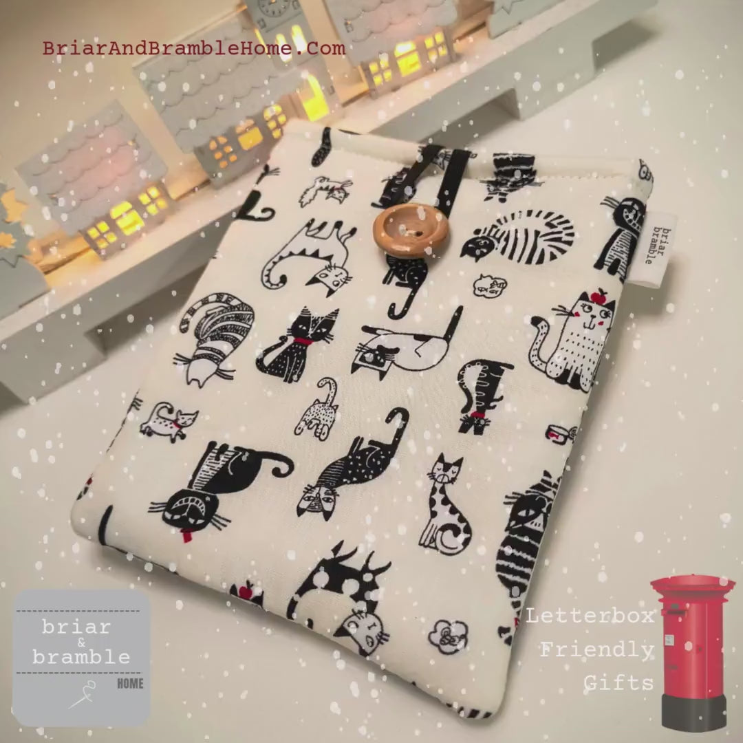Cat Passport Holder: Handmade Cotton Travel Pouch
