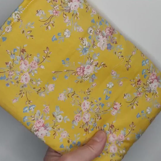 Floral Kindle Paperwhite Sleeve: Yellow Ditsy Print, Snug Reader Cover
