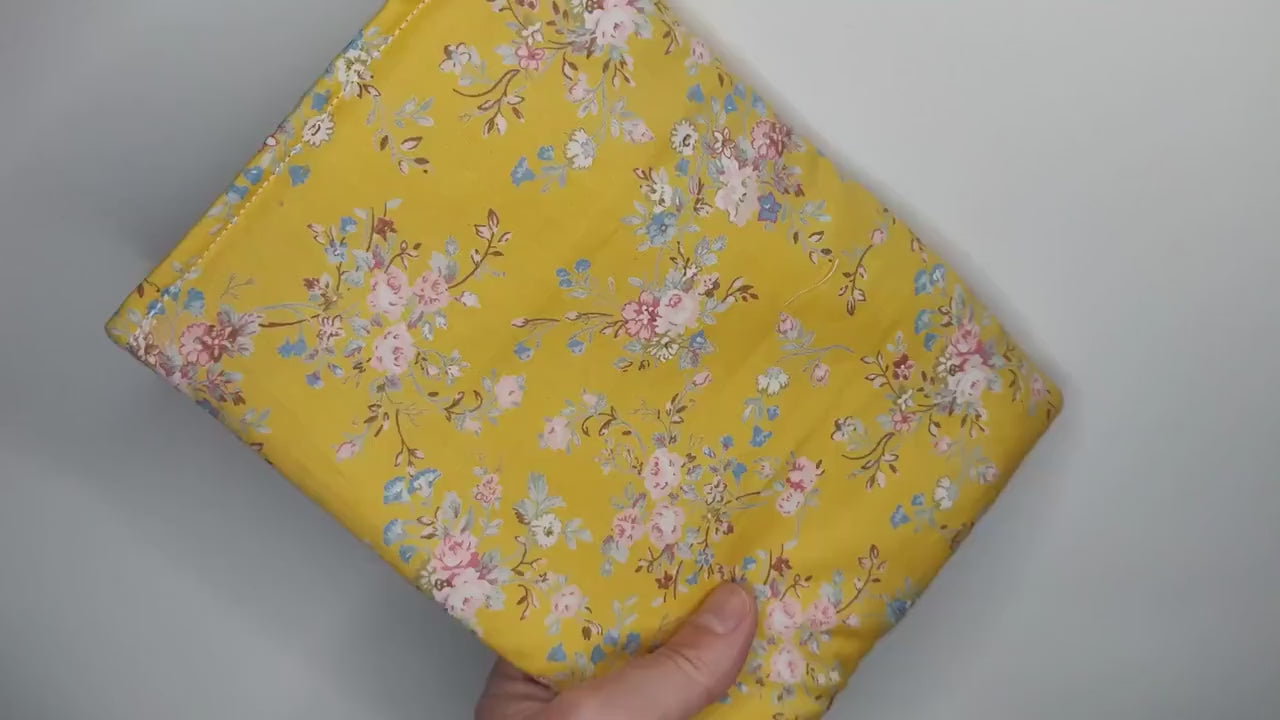 Floral Kindle Paperwhite Sleeve: Yellow Ditsy Print, Snug Reader Cover