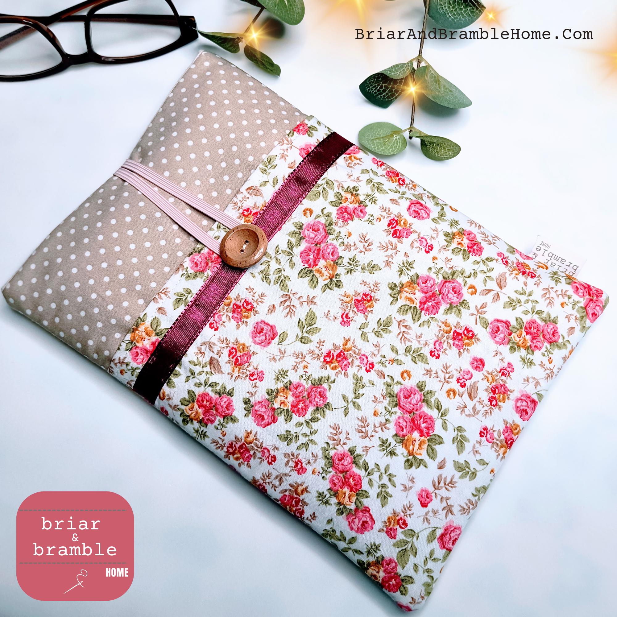 Floral Padded Book Sleeve with Pocket – A Protective Case for Book Lovers