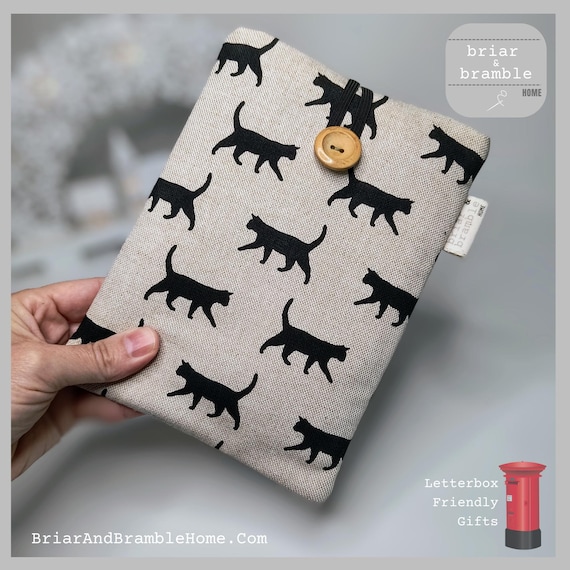 Cat Lover Kindle Sleeve: Black Silhouette eReader Cover