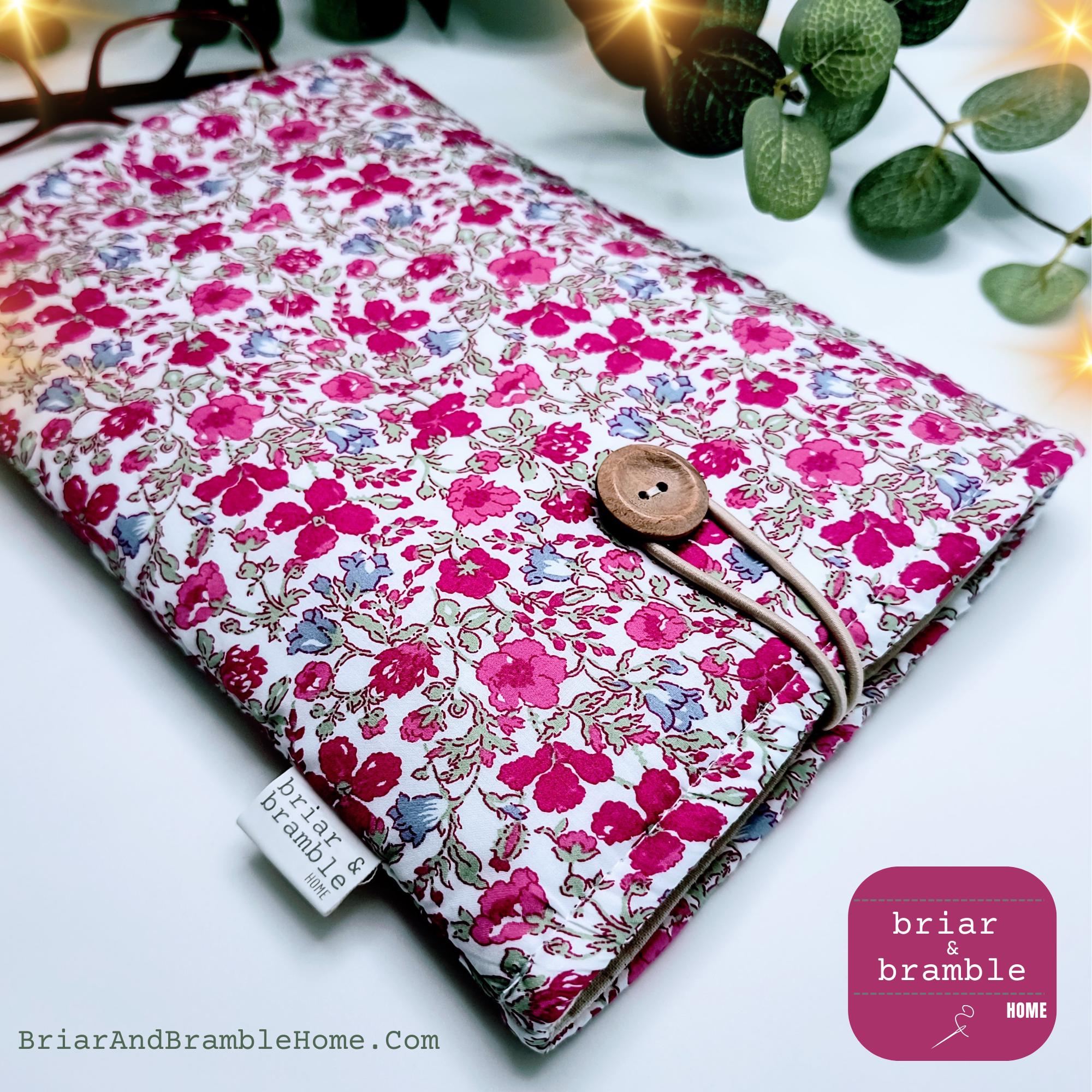 Liberty of London Book Sleeve: Pink Floral Print Reading Cover for iPad